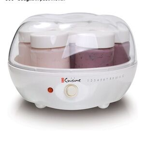 Euro Cuisine YM80 Electric Yogurt Maker Machine Home Yogurt Incubator with Jars